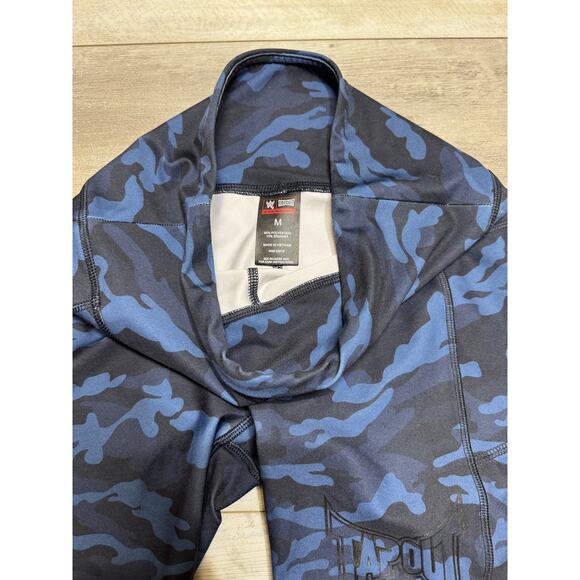 Tapout Shorts MEDIUM M Compression Combat Sports Tights WWE Fighting Blue Camo - Picture 3 of 3